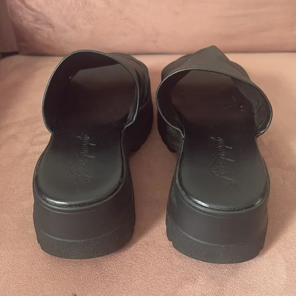 Free People Black Platform Edgy Clogs Size 41 - Picture 3 of 8